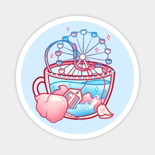 Pride Flag Teacup - Cotton Candy Transgender Magnet